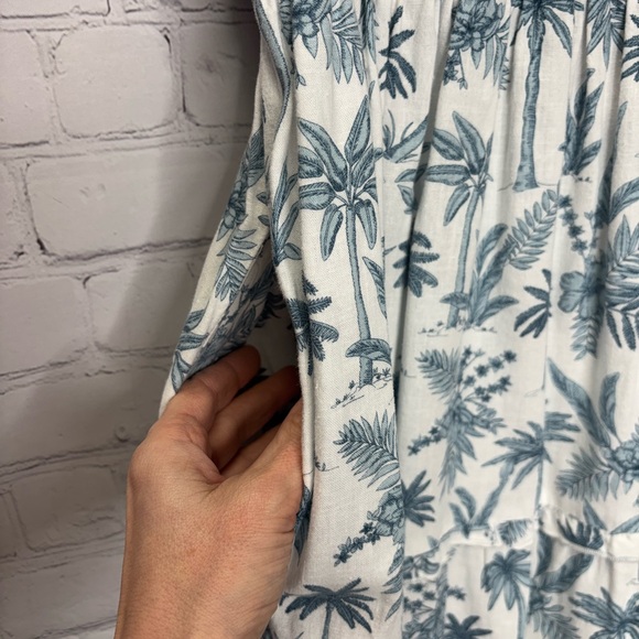 Show Me Your Mumu Norma Midi Dress Blue Lagoon Palm - Picture 6 of 7